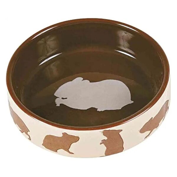 Compact Ceramic Feeding Bowl for Rabbit Food and Water Storage 250ml