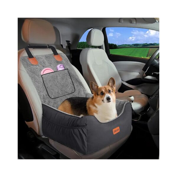 Compact Dog Car Seat for Small Pets Up to 25lbs with Washable Design