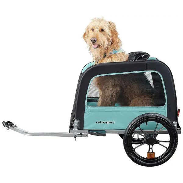 Compact Pet Bike Trailer with 16 Inch Wheels and Rear Door