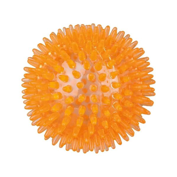 Compact Quiet Hedgehog Ball for Sensitive Dogs and Play Therapy with 8 cm Diameter