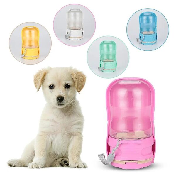 Compact Travel Dog Water Bottle with Drinking Bowl - 12oz Hydration System for Small Pets