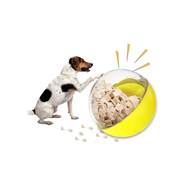 Compact and Portable Dog Food Ball for On-the-Go Treats