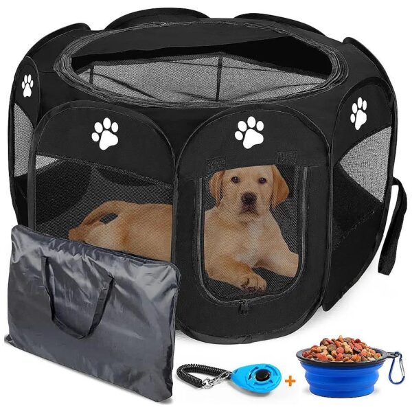 Compact and Portable Puppy Playpen for Small to Medium Breeds