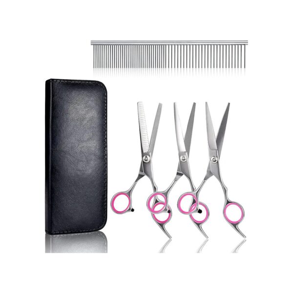 Complete Dog Grooming Kit with Scissors, Comb, and Accessories for Grooming Needs