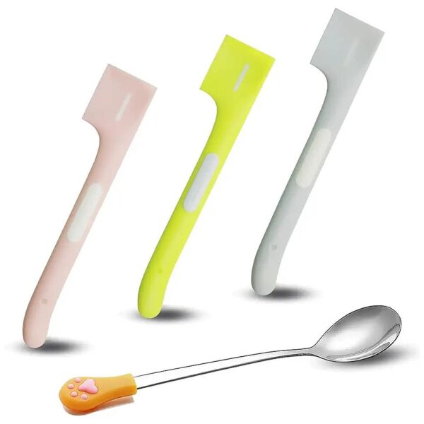 Complete Pet Food Can Scoop Set with 4-Pack Pet Food Mixing Spoons for Dogs and Cats