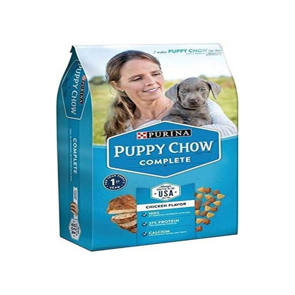 Complete Puppy Food with Chicken Flavor and Balanced Ingredients