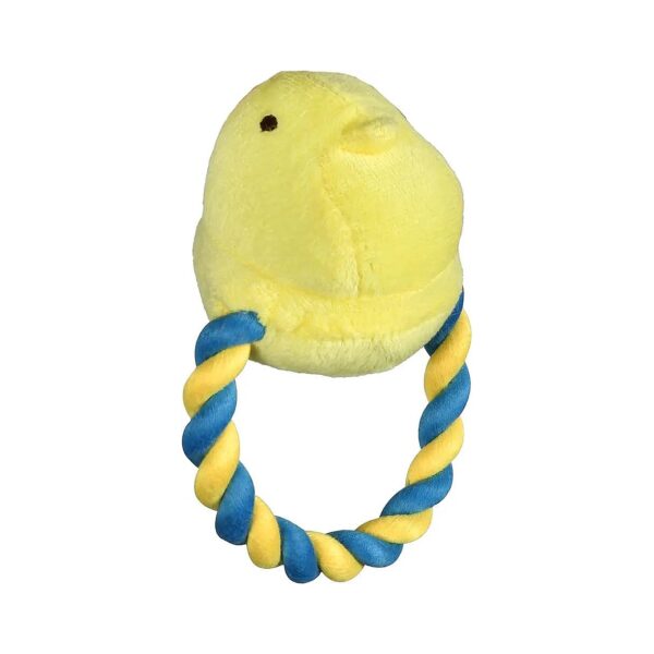 Comprehensive Pet Plush Chick Squeaky Rope Toy for 6-Inch Pooch Hauling