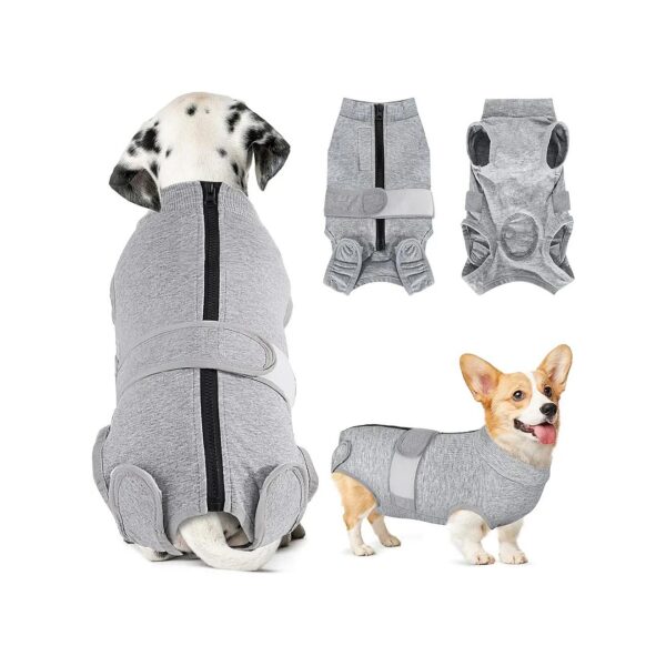 Cone and E-Collar Alternative Dog Recovery Suit, Anti-Licking Design for Faster Healing