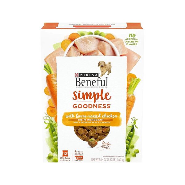 Convenient and Nutritious Dry Dog Food with Farm-Raised Chicken and Real Vegetables