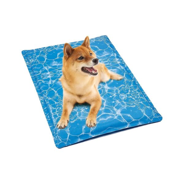 Cooling Dog Water Mat for Large Pets with High-Density Foam and Water-Filled Inner Layer