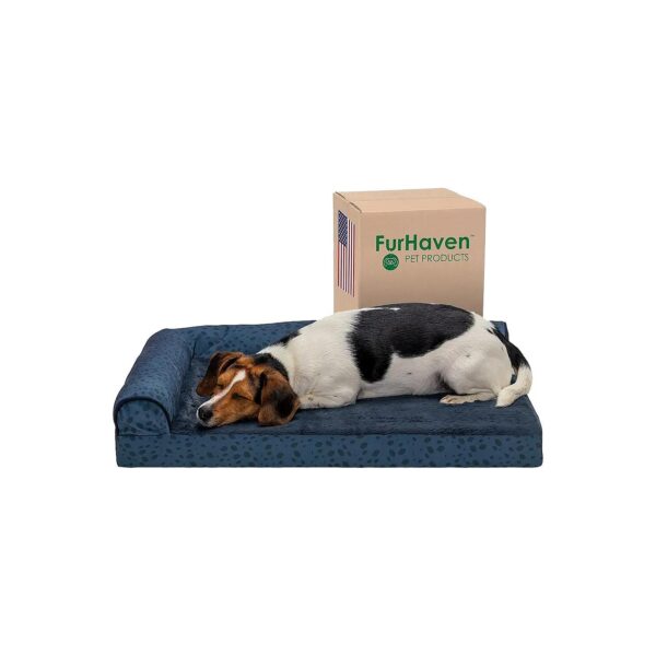 Cooling Gel Dog Bed for Small to Medium Dogs with Comforting Bolsters and Plush Cover