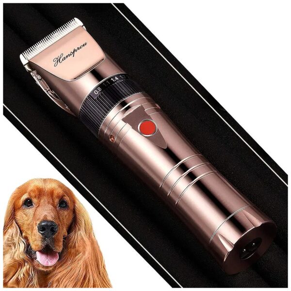 Cordless Dog Clippers for Thick Coats Professional Trimmers Low Noise with Guard Combs