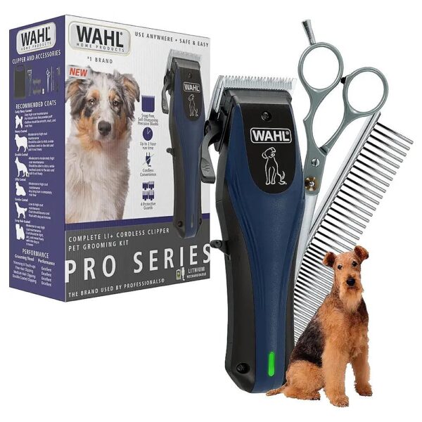 Cordless Dog Grooming Kit Complete Heavy Duty Clippers for Thick Coats 3024675