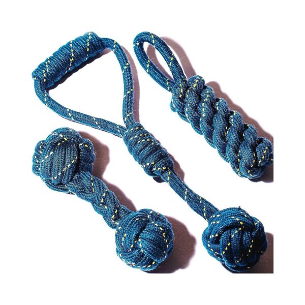 Cotton Poly Mix Rope Chew Toy for Small Medium Large Dogs Teething and Tug of War