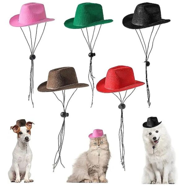 Cowgirl and Cowboy Costume Hat Accessory for Small Dogs and Cats