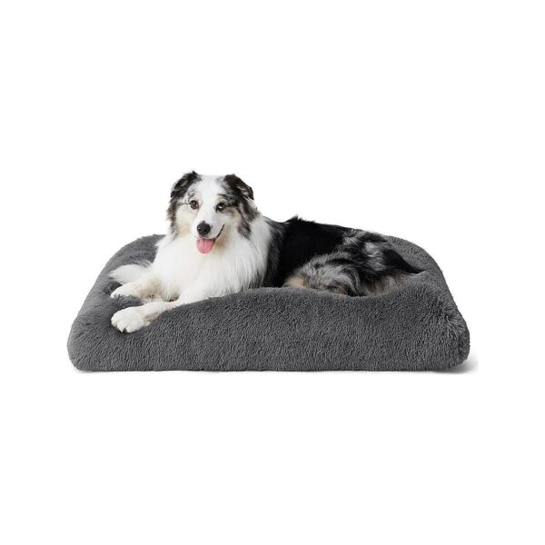 Cozy Companion Calming Dog Bed for Large Breed Dogs Plush Fleece and Supportive Polyester