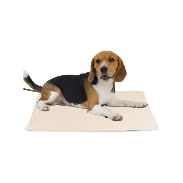 Cozy Fleece-Covered Pet Heating Pad for Dogs and Cats, 5 x 5 Inch