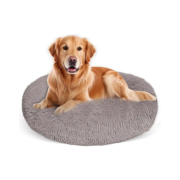 Cozy Non-Slip Round Dog Bed for Small Medium Large Dogs Plush Donut Cuddler