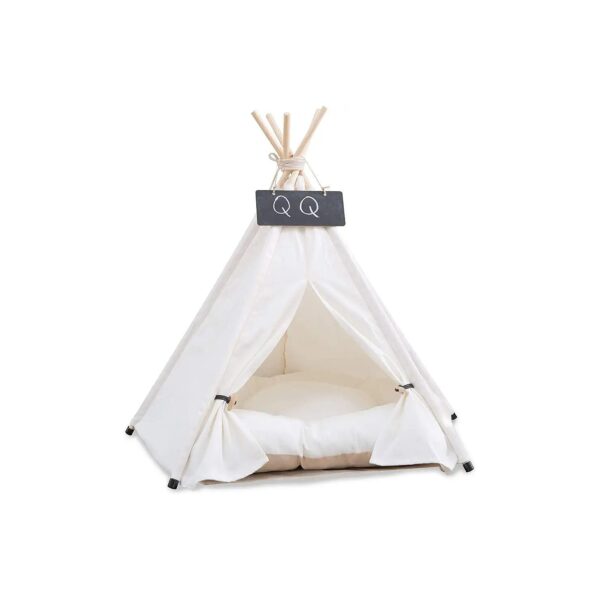 Cozy Pet Teepee with Cushion for Small Dogs and Cats, Modern Design