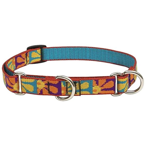 Crazy Daisy Pattern Martingale Collar for Medium to Large Dogs with Guaranteed Durability