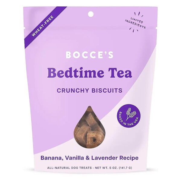 Crunchy Baked Bedtime Tea Treats for Dogs, All-Natural, Wheat-Free, with Oat and Vanilla