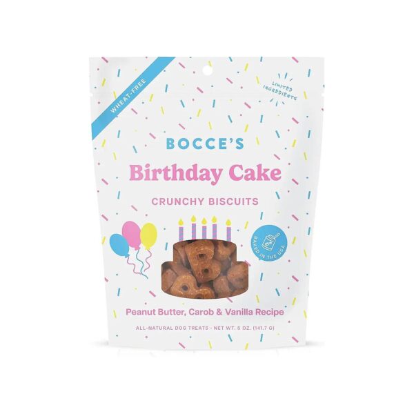 Crunchy Birthday Cake Treats Made with Real Ingredients for Wheat-Free Dogs