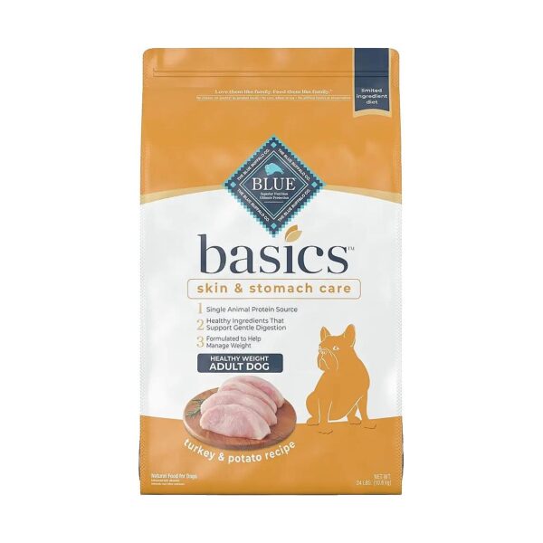 Crunchy Turkey and Potato Adult Dry Dog Food for Healthy Teeth and Gums