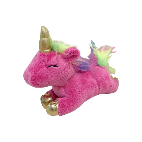 Cuddly Pink Unicorn Plush Dog Toy with Soft Fabric Outer