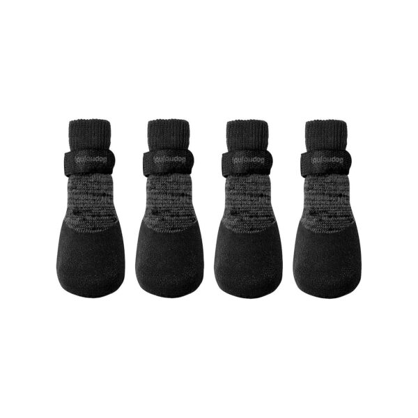 Curl-Friendly Ply-X Rubber Socks for Small Dogs Black Color