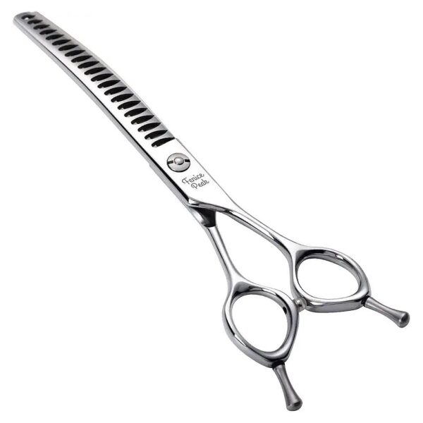 Curved Chunker Scissors for Dogs and Cats Face and Body Trimming