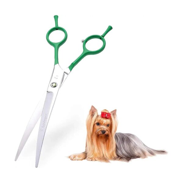 Curved Scissors for Dog Grooming with Comfy Handles and Sharp Blades