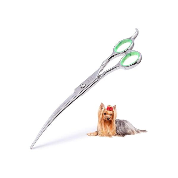 Curved Stainless Steel Dog Grooming Scissors for Effective Removal of Undercoat and Mats