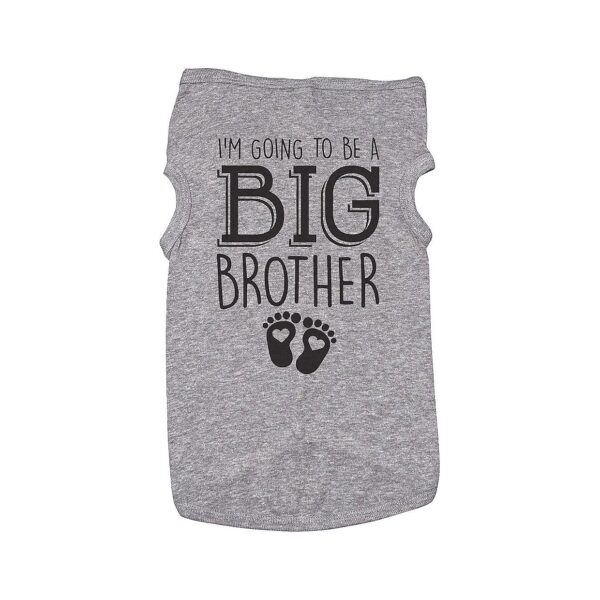 Custom Comfortable Dog Shirt for Big Brother Apparel Gifts - 3X Grey Size Puppy Cloth