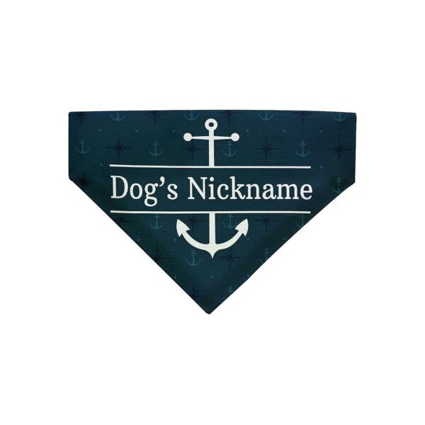 Custom Dog Scarf Bib for Medium to Larger Breed Dogs with Nautical Theme