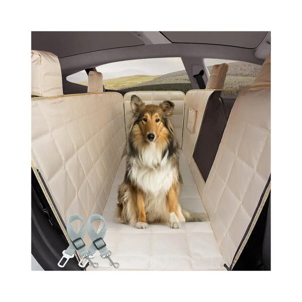 Custom Fit Waterproof Dog Car Seat Cover for Tesla Model Y/3 Back Seat with 4 Headrests