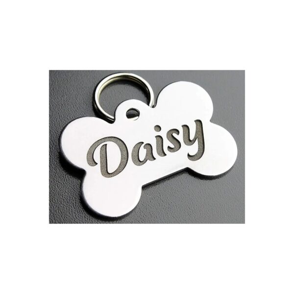 Custom Stainless Steel Pet ID Tags with Deep-Cut Engraving for Dogs and Cats