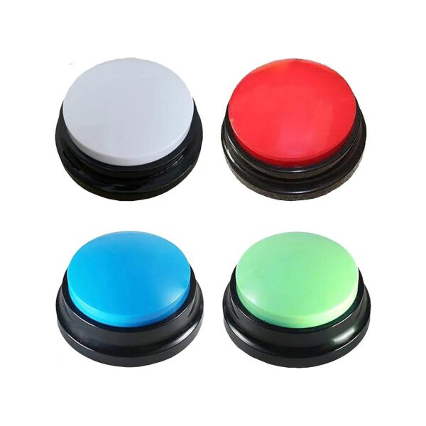 Custom Voice Recording Button for Dog Training and Play 4 Packs