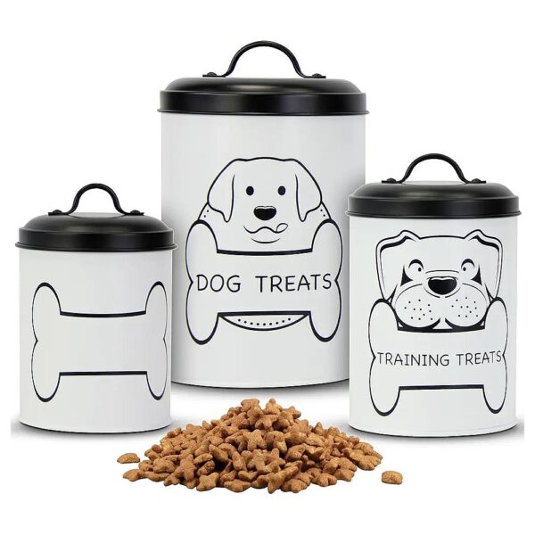 Customizable Chalk Labels for Metal Dog Treat Jars and Set of 3