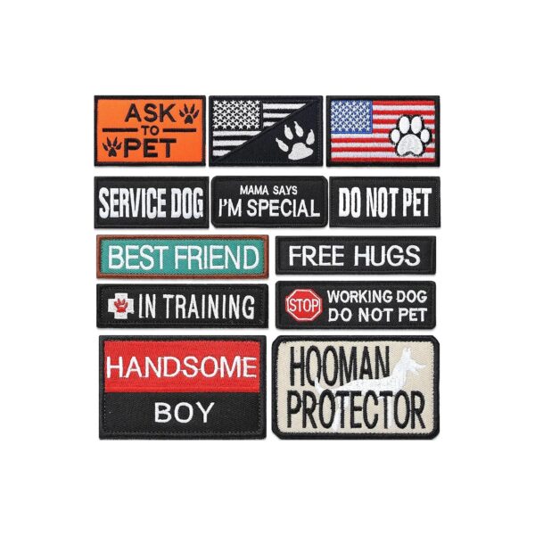 Customizable Dog Harness Patches for Vest Collar and Leash Attachments