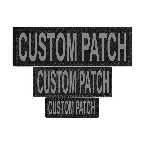 Customizable Reflective Adjustable Patches for Dog Harness Collars Made in USA 2"x6