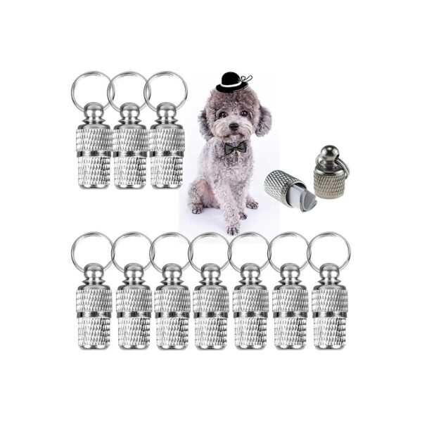 Customizable Stainless Steel Pet ID Tags with Personalized Label