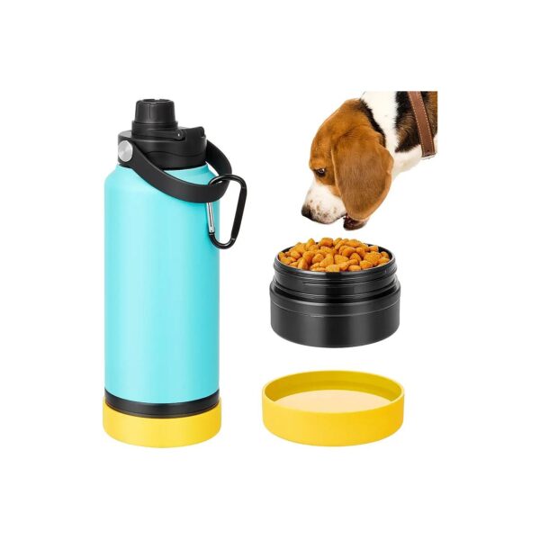 Customizable Travel Dog Water Bottle with Food and Water Bowls