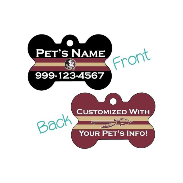 Customized Pet Identification Tag with Florida State Seminoles NCAA Official License