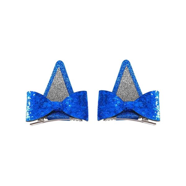 Cute Blue Dog Hair Clips for Kids Halloween and Party Accessories