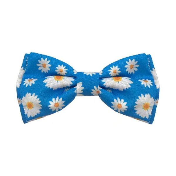 Cute Flower Child Pattern Pet Bow Tie for Small Dogs with Soft Polyester Fabric