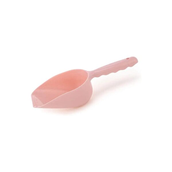 Cute Light Pink Plastic Pet Food Scoop for Cats and Small Dogs Feeding