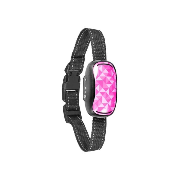 Cute Pink Rechargeable Bark Collar for Tiny to Medium Dogs with Weatherproof Design