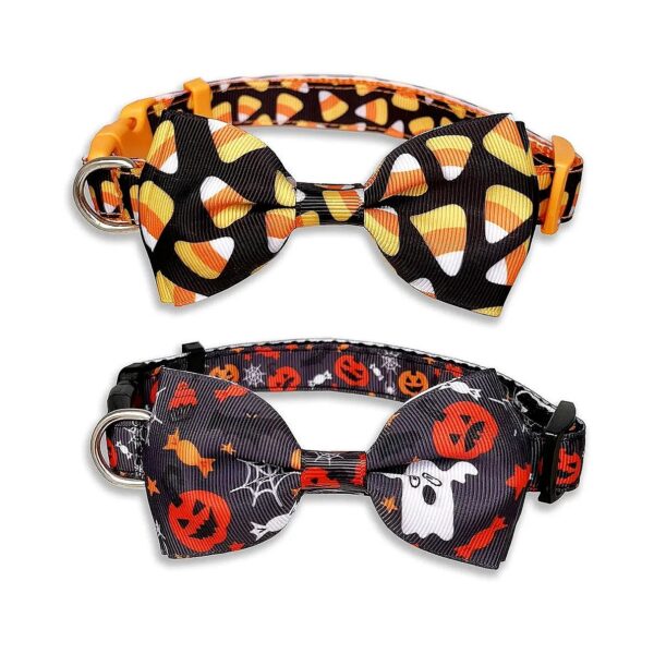 Cute Pumpkin and Candy Corn Dog Collar for Medium and Small Pets