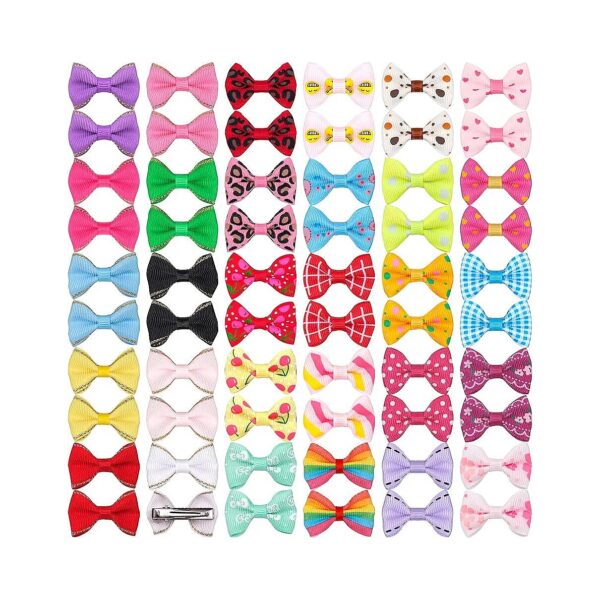 Cute Puppy Dog Small Bowknot Hair Bows with Alligator Clips Pet Products