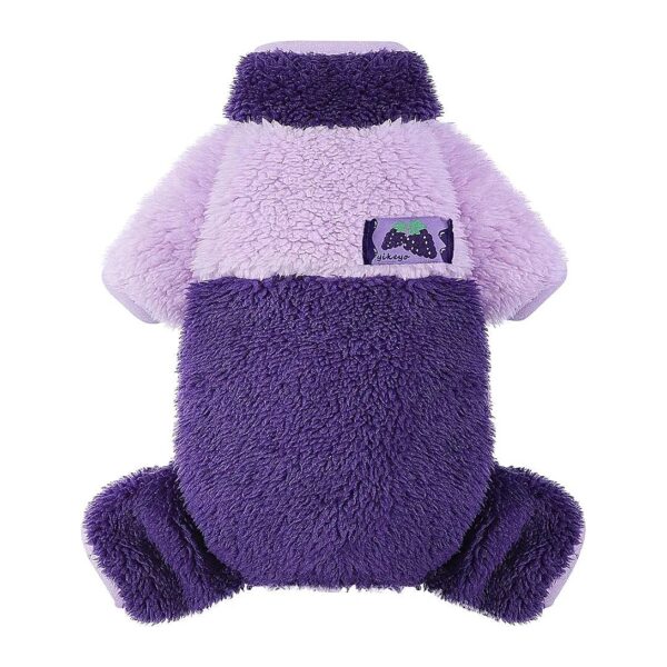 Cute Purple Pullover Fleece Pajamas for Small Dogs like Chihuahua Yorkie